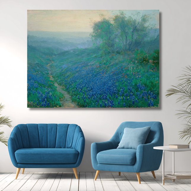 Bluebonnets at Dawn, Onderdonk Canvas Print (Creator Uploaded)