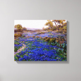 Bluebonnets at Twilight, North of San Antonio Canvas Print