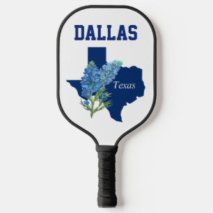 Bluebonnets Austin Dallas Floral Texan Flag Pickleball Paddle
