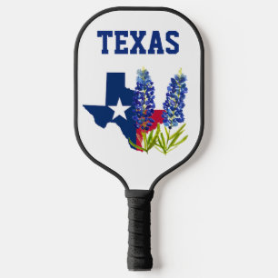 Bluebonnets Austin Texas Floral Texan Flag  Pickleball Paddle