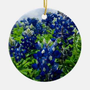 Bluebonnets Blue Floral Texas Texan Elegant Ceramic Tree Decoration