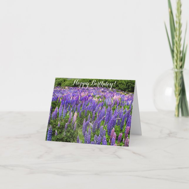 Bluebonnets Blue Flowers Texas Birthday Floral Tha Thank You Card (Front)
