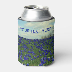 Bluebonnets Blue Flowers Texas Floral Can Cooler