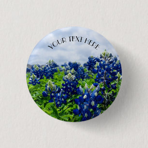 Bluebonnets Blue Flowers Texas texan Floral 3 Cm Round Badge