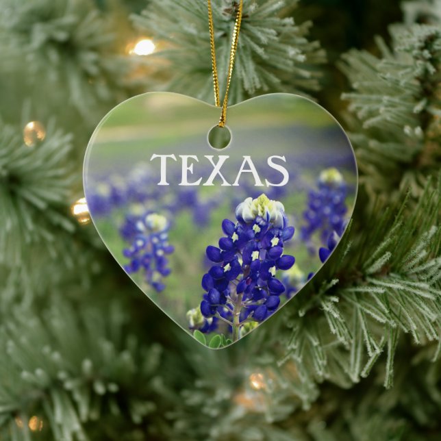 Bluebonnets Blue Flowers Texas Texan Floral Ceramic Tree Decoration (Tree)