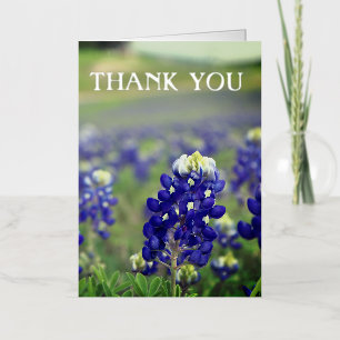 Bluebonnets Blue Flowers Texas Texan Floral Foil Greeting Card