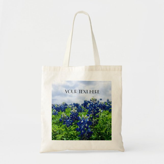 Bluebonnets Blue Flowers Texas texan Floral  Tote Bag (Front)