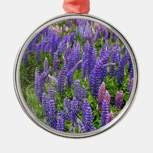 Bluebonnets Blue Flowers Texas Texan Lupine Metal Tree Decoration