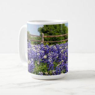 Bluebonnets By a Texas Country Fence Mug Cup