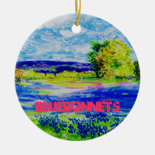 bluebonnets ceramic tree decoration