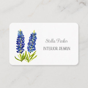 Bluebonnets Elegant Floral Texas Business Card