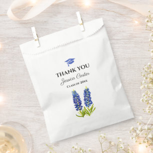Bluebonnets Floral Graduation Thank you  Favour Bags