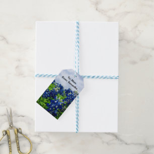 Bluebonnets Flowers Blue Floral Pretty Elegant Mum Gift Tags