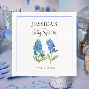 Bluebonnets Flowers Texas Baby Shower Girl Napkin