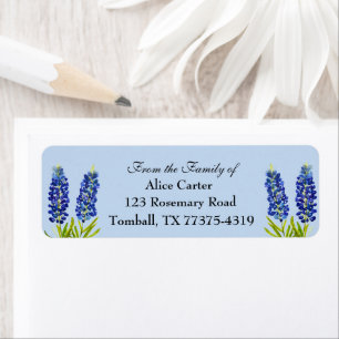 Bluebonnets Funeral Texas State Flower Watercolor