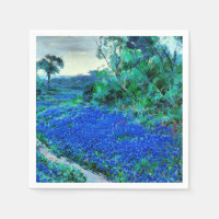 Bluebonnets in the Misty Morning