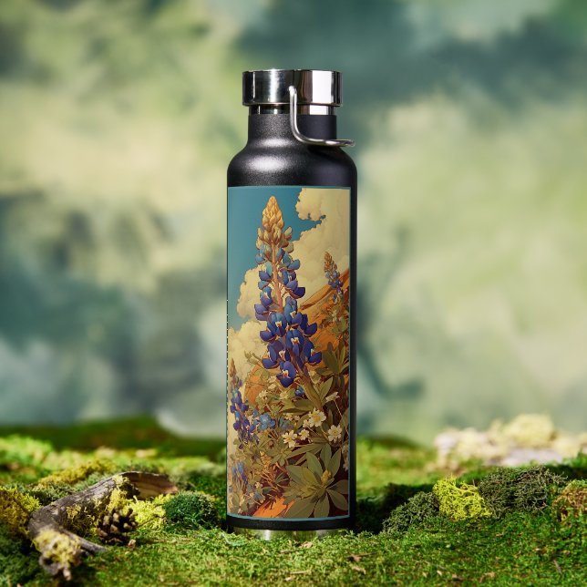 Bluebonnets in West Texas Water Bottle (Outdoor (Rotated))
