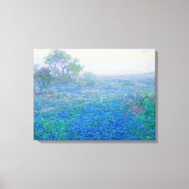 Bluebonnets near San Antonio, Texas by Onderdonk Canvas Print (Front)