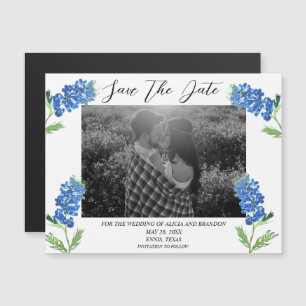 Bluebonnets Photo Wedding Spring Floral Magnet