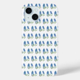 Bluebonnets Texas Blue Flowers Watercolor iPhone 15 Case