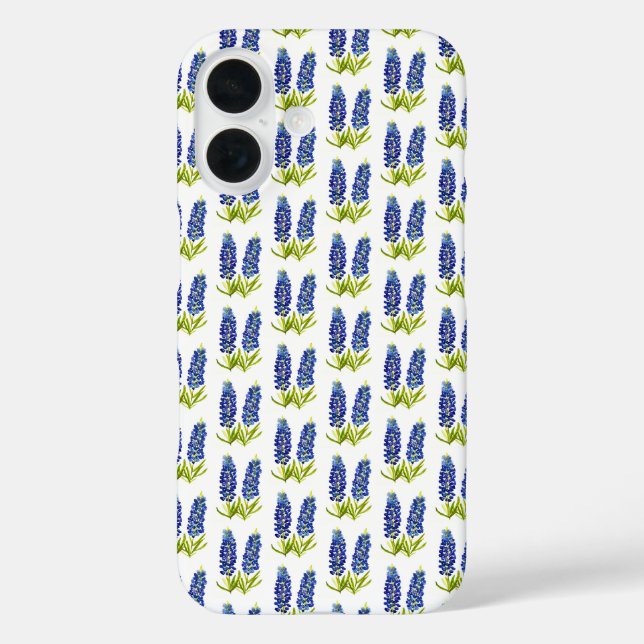 Bluebonnets Texas Blue Flowers Watercolor Case-Mate iPhone Case (Back)
