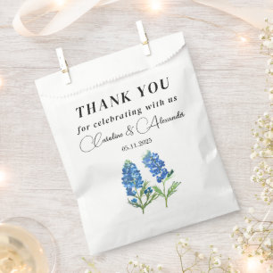 Bluebonnets Texas Floral Modern Chic Wedding Favour Bags