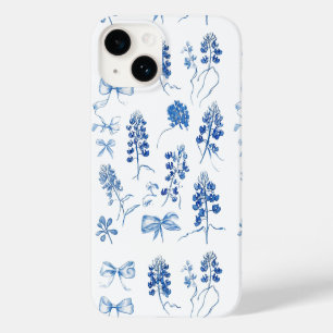 Bluebonnets Texas Flower Floral Blue Bow Pattern Case-Mate iPhone 14 Case
