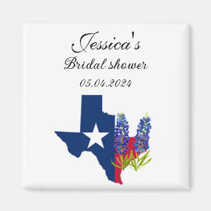 Bluebonnets Texas flower Floral Bridal shower Magnet
