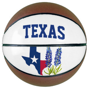 Bluebonnets Texas Flower Floral Texan Flag Basketball