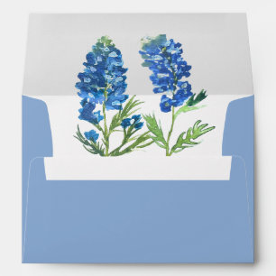 Bluebonnets Texas Flowers Floral Return Address Envelope