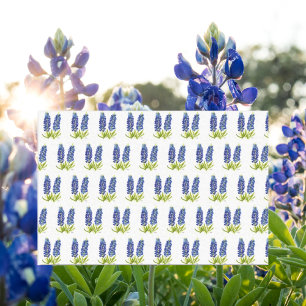 Bluebonnets Texas Flowers Wildflowers Watercolor Tissue Paper