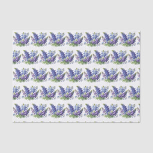 Bluebonnets Texas Flowers Wildflowers Watercolor  Tissue Paper