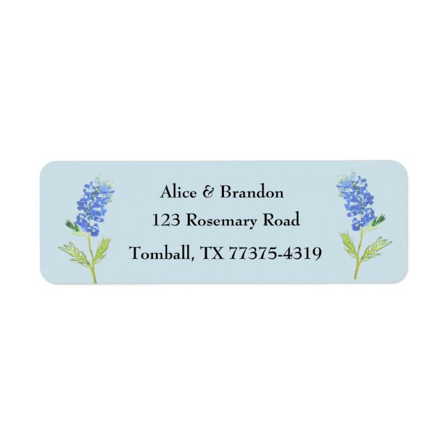 Bluebonnets Texas State Flowers Lupine Blue (Front)