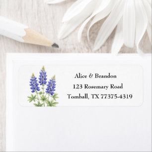 Bluebonnets Texas State Flowers Lupine Watercolor