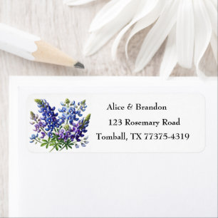 Bluebonnets Texas State Flowers Lupine Watercolor