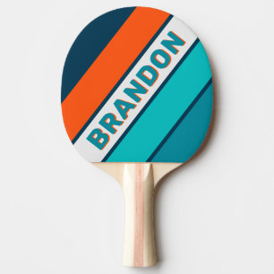 Bluebottle Echo Bold Striped with Name Ping Pong Paddle