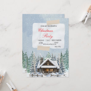 BlueChristmas Party Invitation