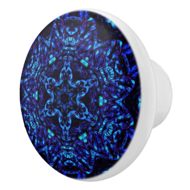 Blued Up Ceramic Knob (Right)