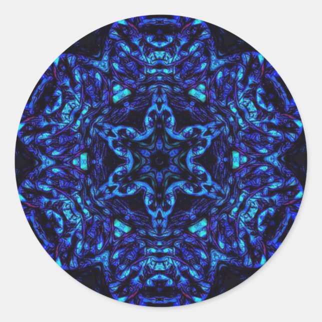 Blued Up Classic Round Sticker (Front)