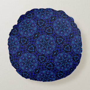 Blued Up Round Cushion