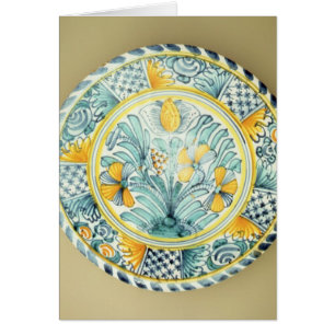 Bluedash' Delftware charger, Lambeth pottery