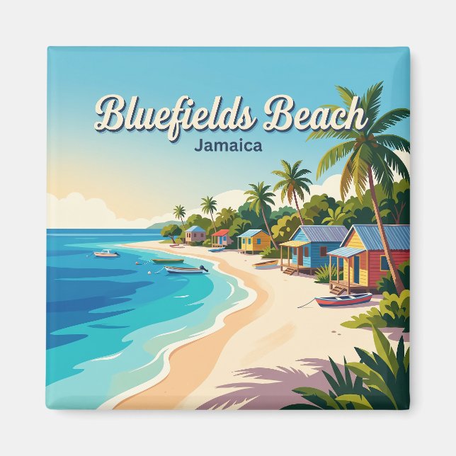 Bluefields Beach Jamaica Magnet (Front)