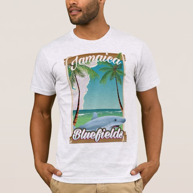 Bluefields, Jamaica beach vacation poster. T-Shirt (Front)