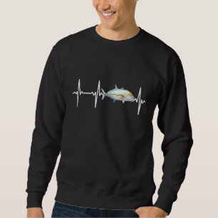 Bluefin Trevally Heartbeat For Saltwater Fish Fish Sweatshirt