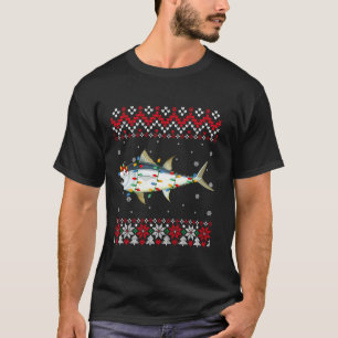 Bluefin Tuna Fish Santa Hat Women Kids Ugly Christ T-Shirt