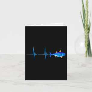 Bluefin Tuna Heartbeat Ekg Pulseline Deep Sea Fish Card