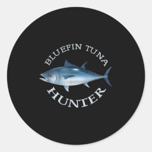 Bluefin Tuna Hunter, Saltwater Fishing T Shirt Classic Round Sticker