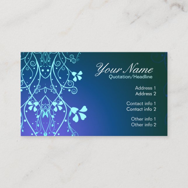 blueFlorali Business Card (Front)
