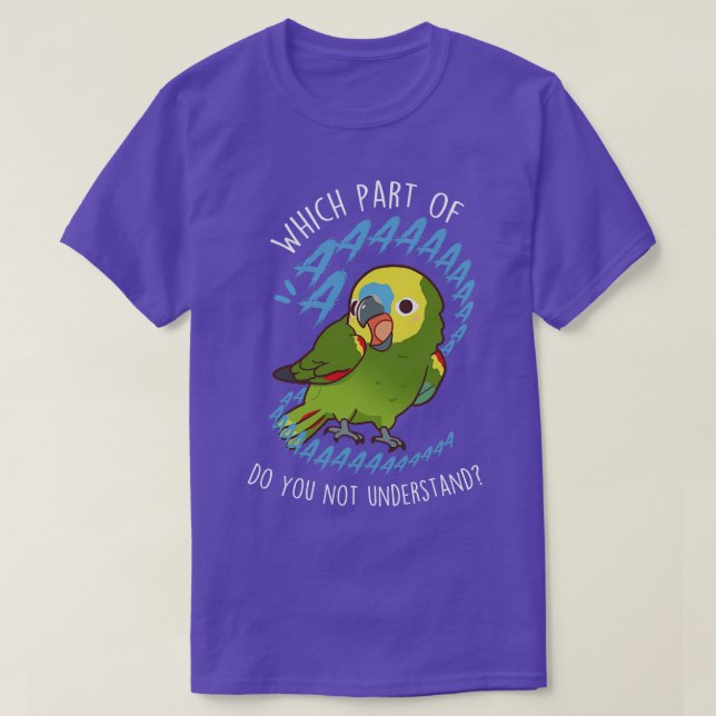 BlueFronted Amazon Parrot Aaaa T-Shirt (Design Front)