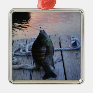 Bluegill at sunset Lake Arrowhead Metal Tree Decoration